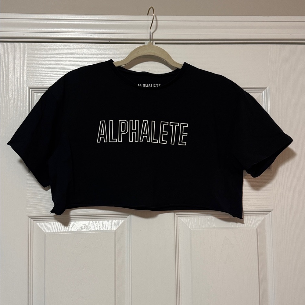 Alphalete Black Cropped Tee